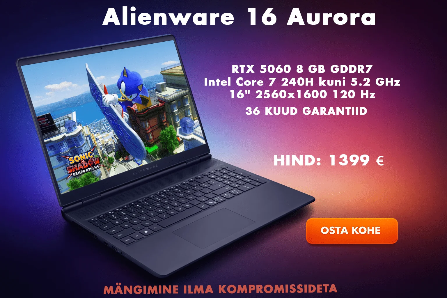 ALIENWARE AURORA 16 BANNER