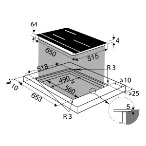 Induktsioonplaat De Dietrich DPI7572W - Image 4