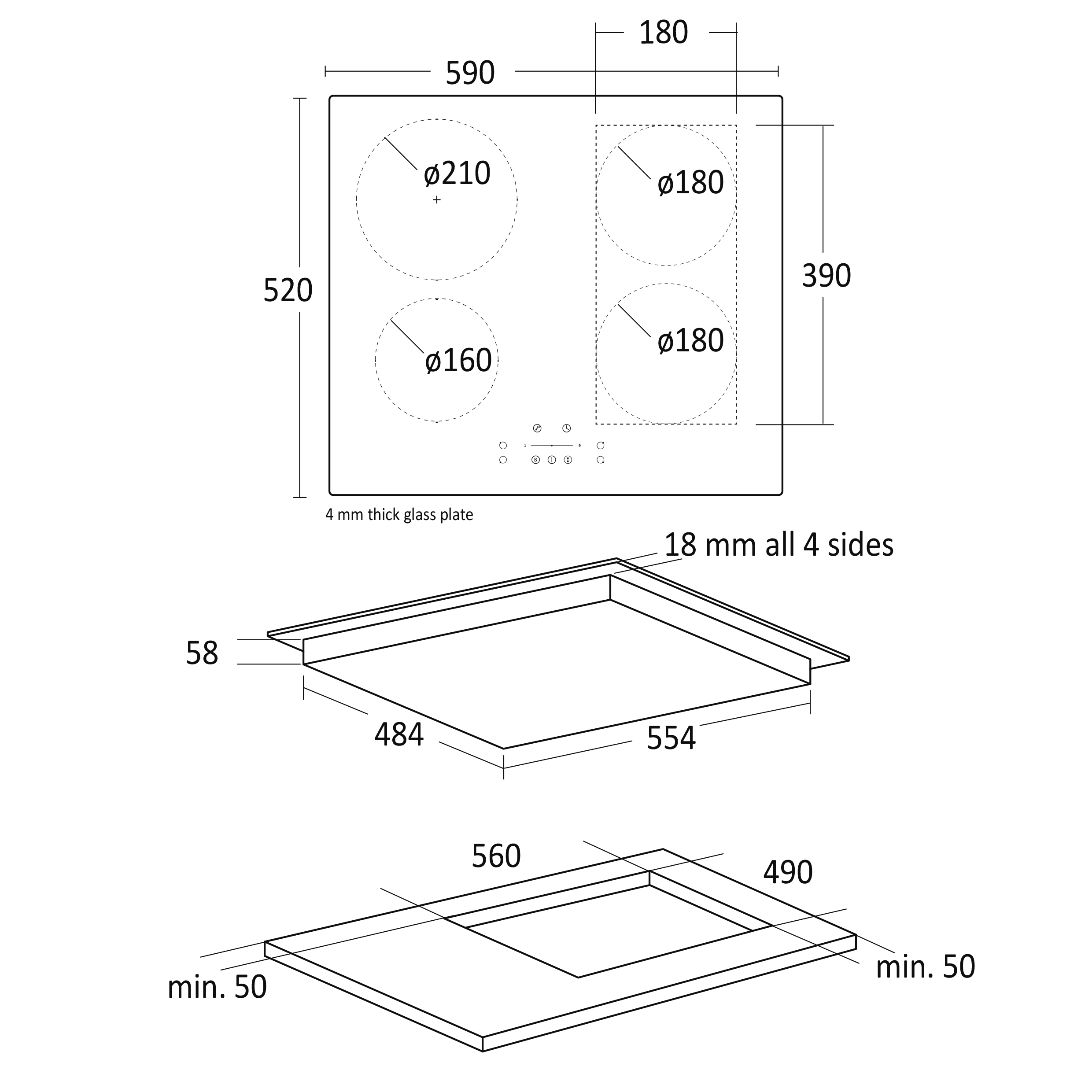 Induktsioonplaat Scandomestic IKF60FLEX - Image 2