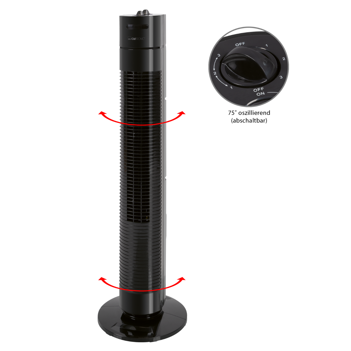 Tornventilaator 78cm Clatronic TVL3770, must - Image 3
