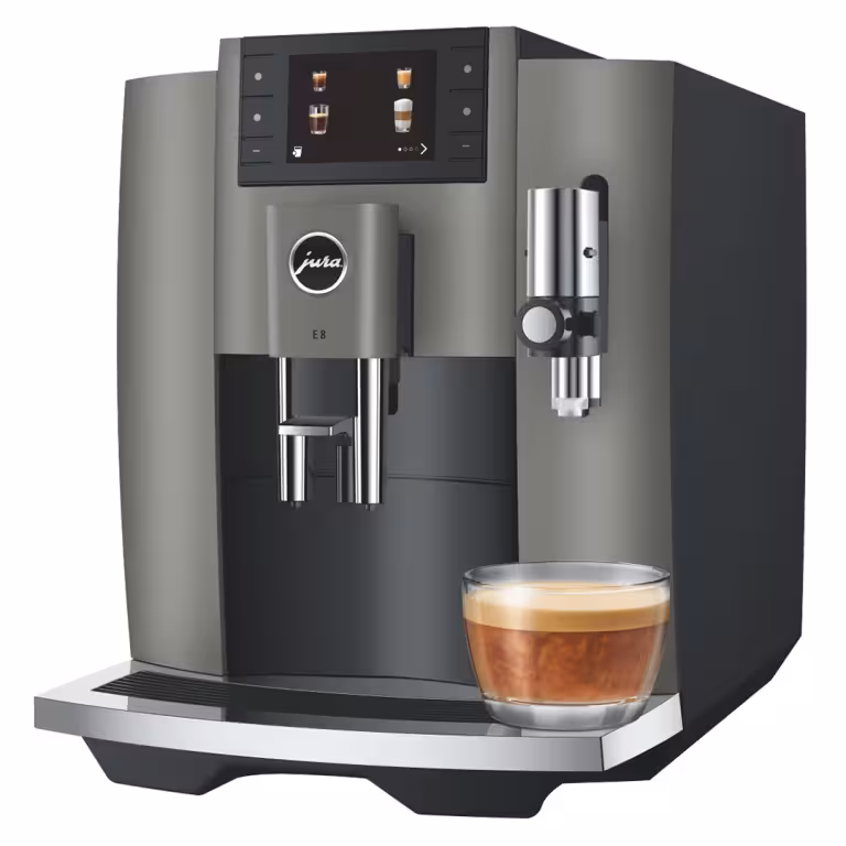 JURA E8 Dark Inox (EC) vasakult