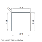 Valamu Pyramis Astris Colora 40x40 kuld - Image 3