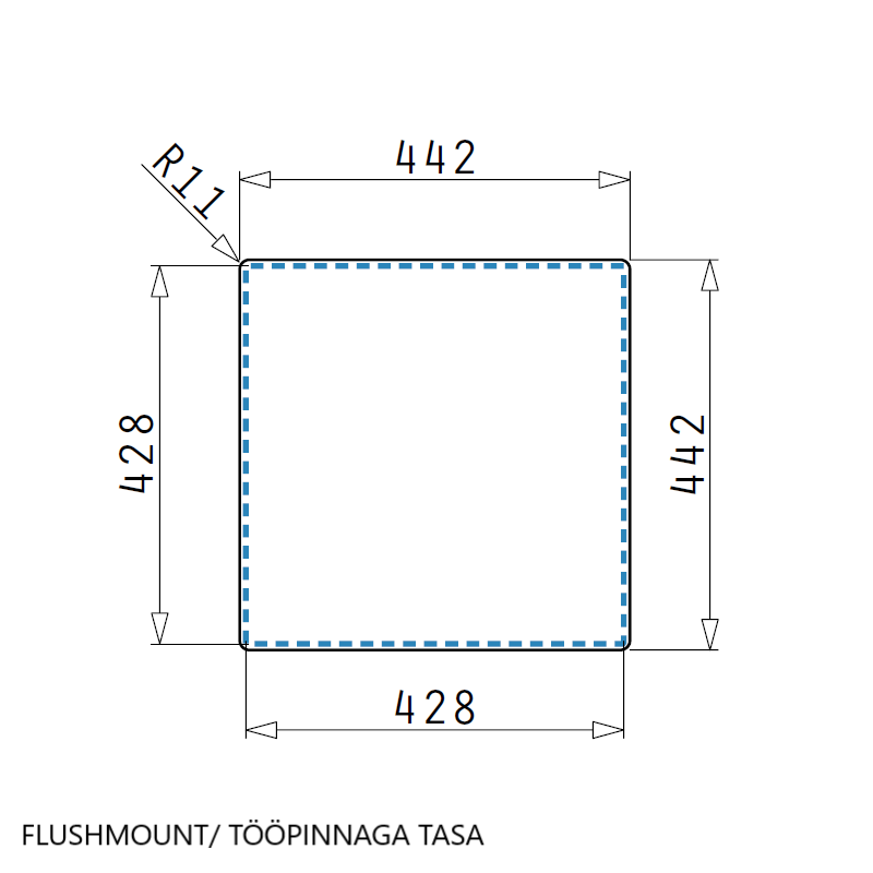 Valamu Pyramis Astris Colora 40x40 kuld - Image 3