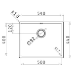 Valamu Pyramis Astris Colora 50x40 vask - Image 2
