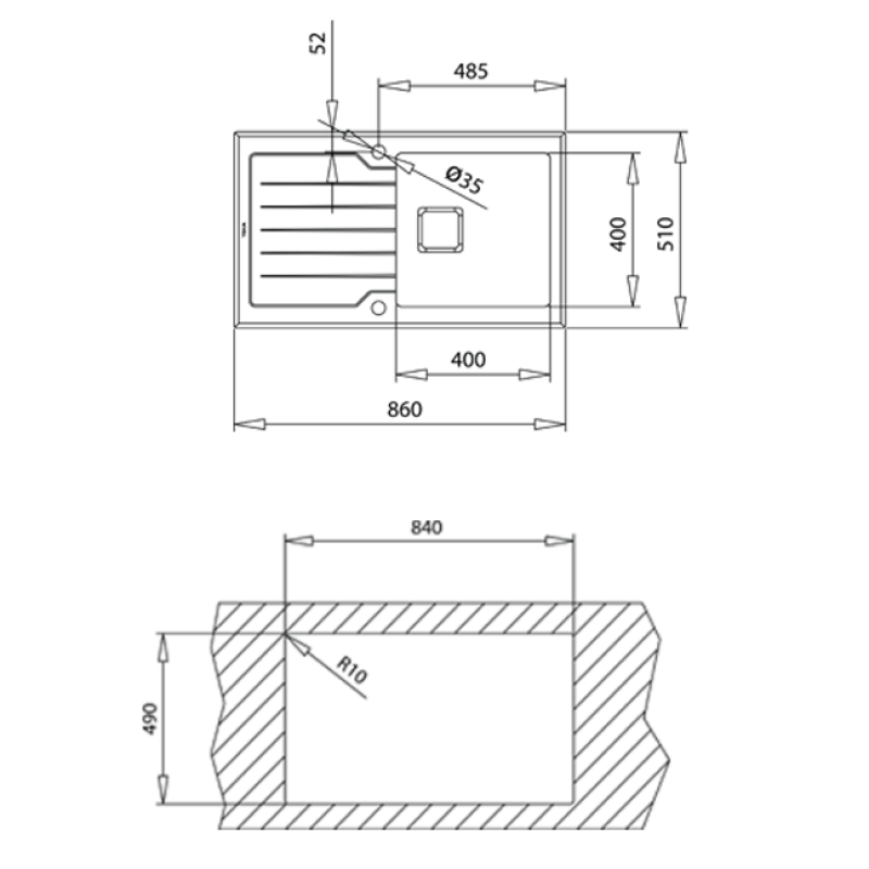 Valamu Teka Diamond RS15 1B 1D valge - Image 6