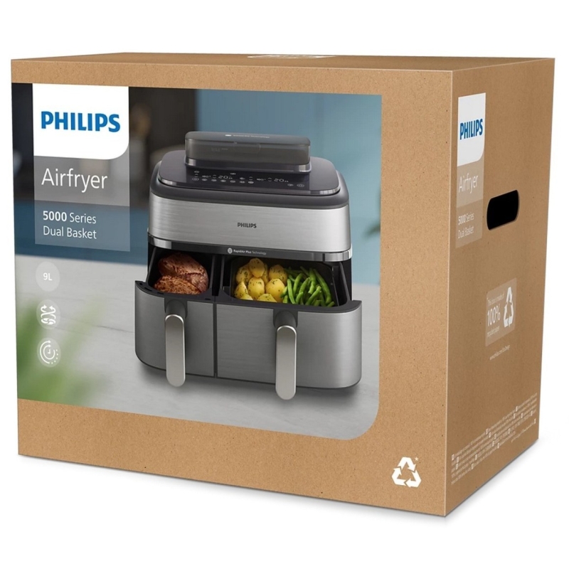Philips NA555/00 Airfryer Dual Basket auruga kuumaõhufritüür, 9 l - Image 6