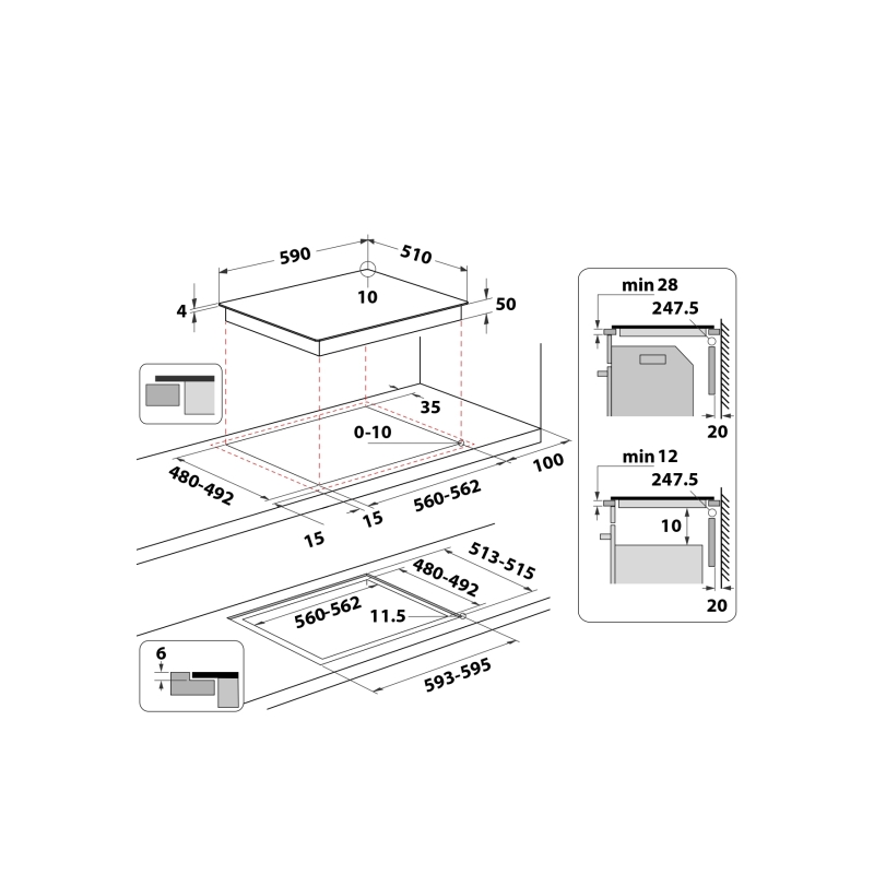 Induktsioonplaat Whirlpool Kitchen Only WTX6014DCF - Image 7