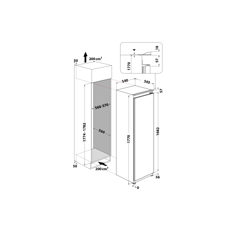 Integreeritav sügavkülmik Whirlpool WHSD18F013D1 - Image 7