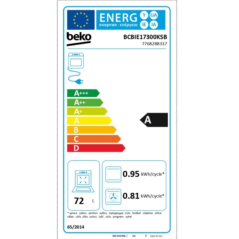 Integreeritav ahi Beko BCBIE17300KSB - Image 6