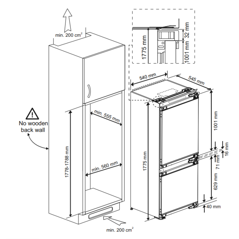Integreeritav külmik Beko BCNA275E4FN - Image 2