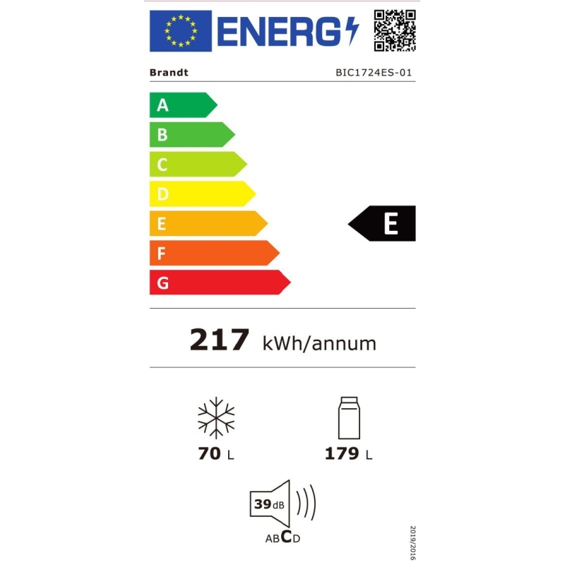 Integreeritav külmik Brandt BIC1724ES - Image 2