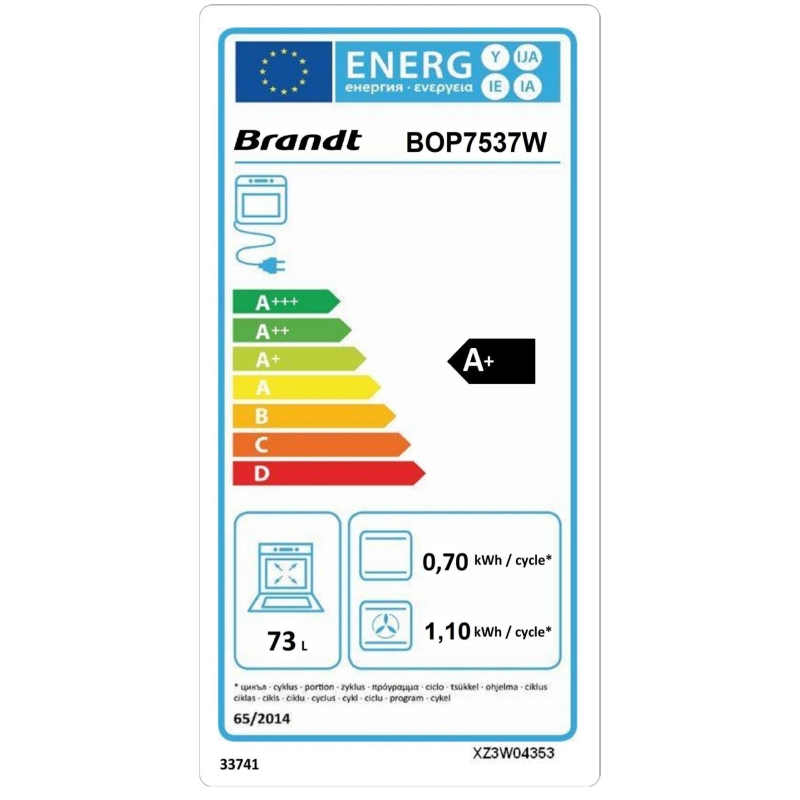 Integreeritav ahi Brandt BOP7537W - Image 3