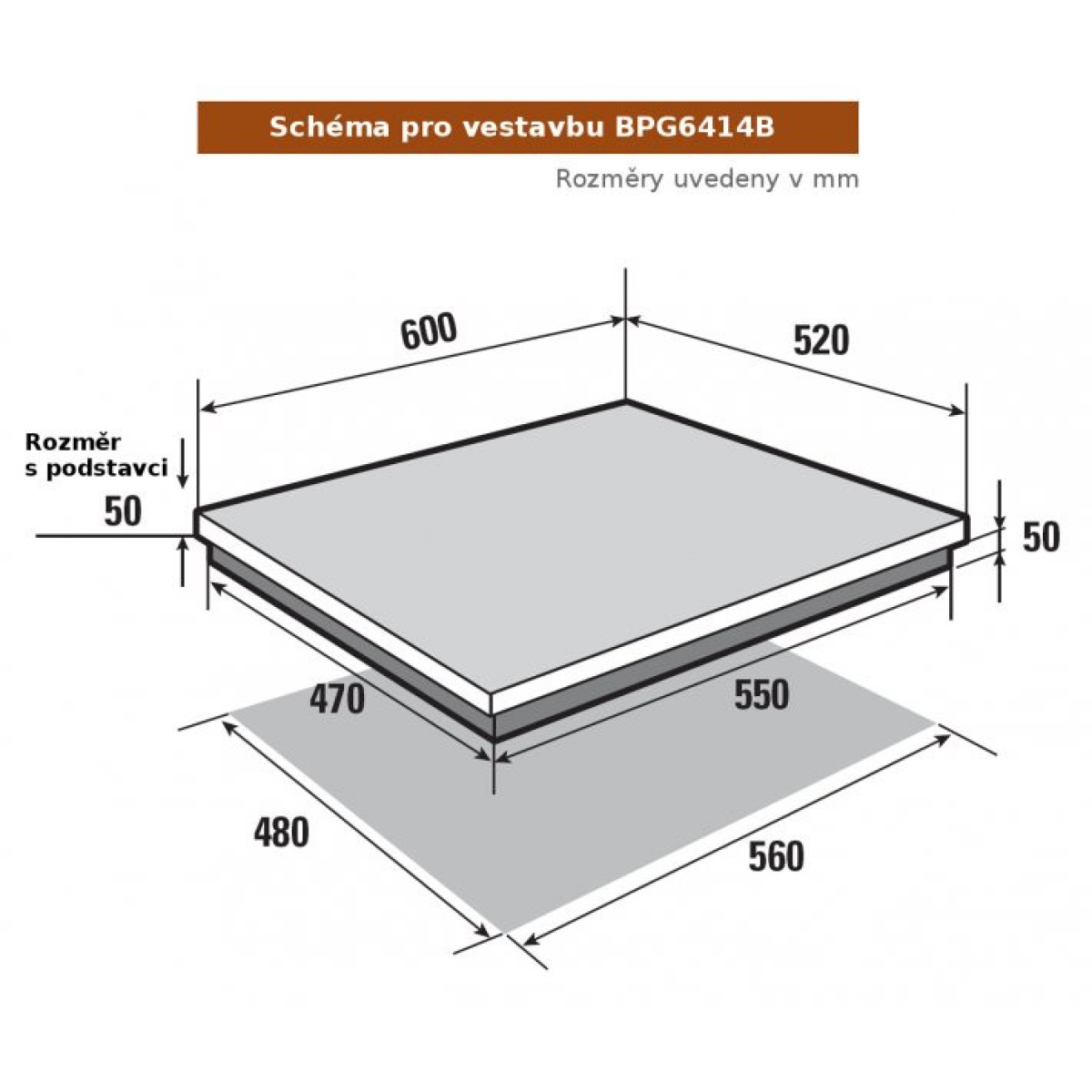 Gaasiplaat Brandt BPG6414B – pliidiplaat