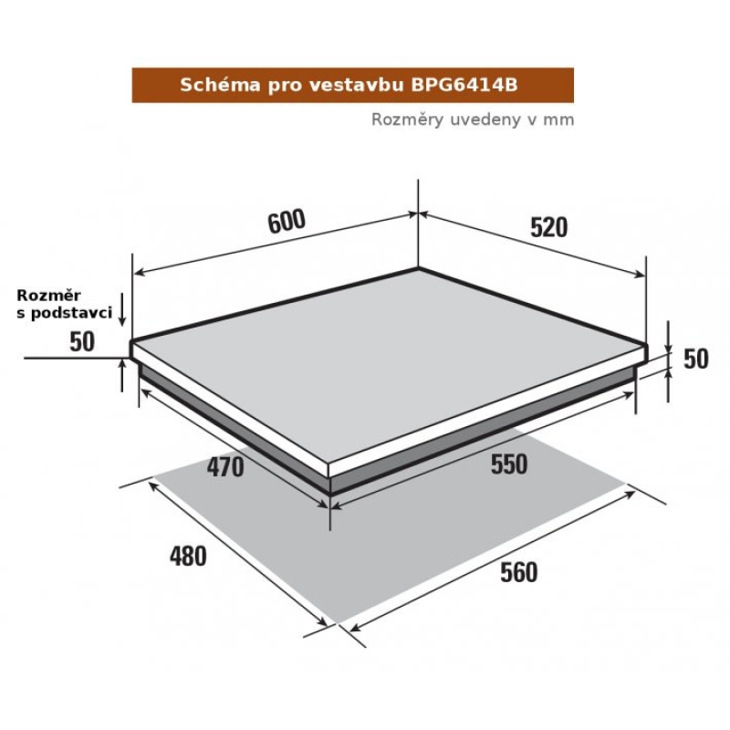 Gaasiplaat Brandt BPG6414B - Image 2