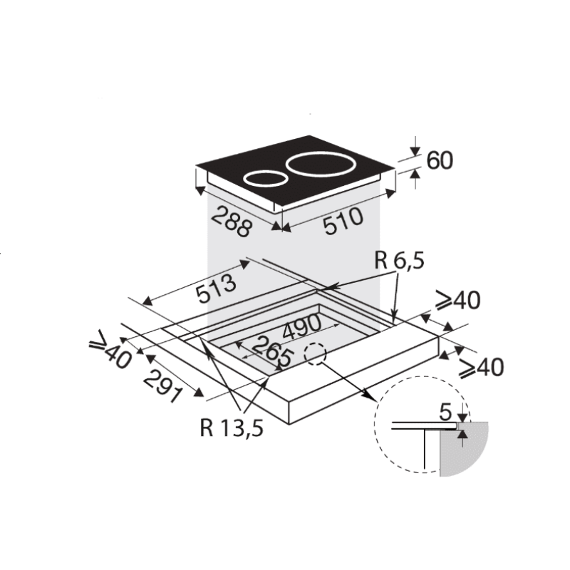Induktsioonplaat Brandt BPI1621UB - Image 4