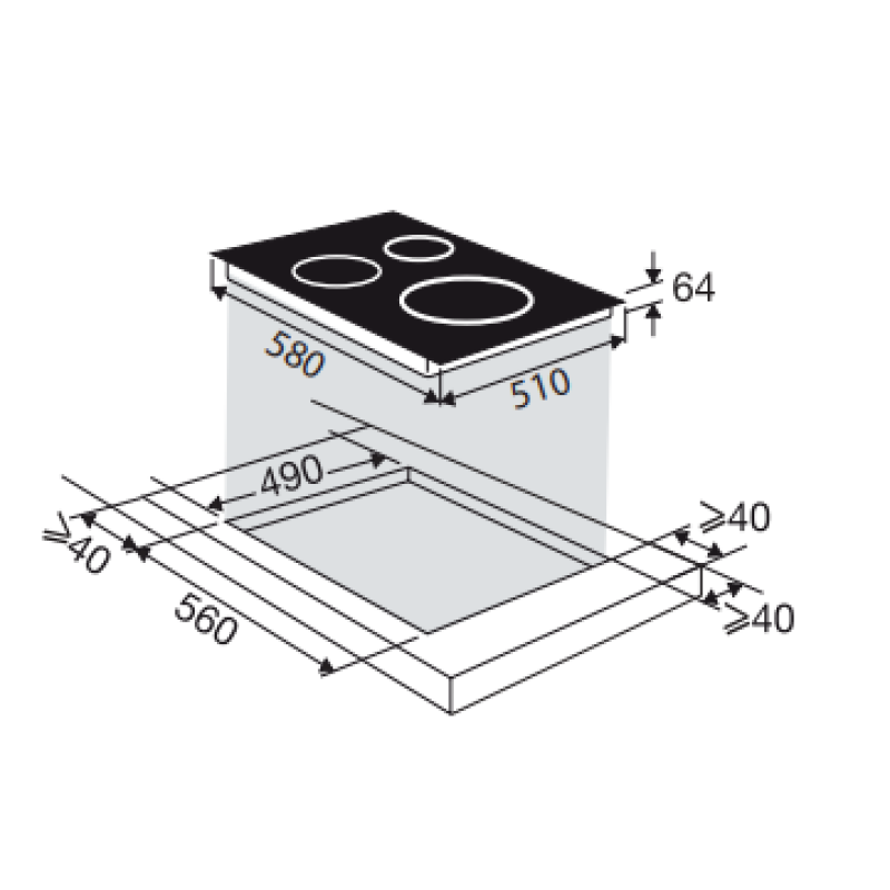 Induktsioonplaat Brandt BPI3641PB - Image 3
