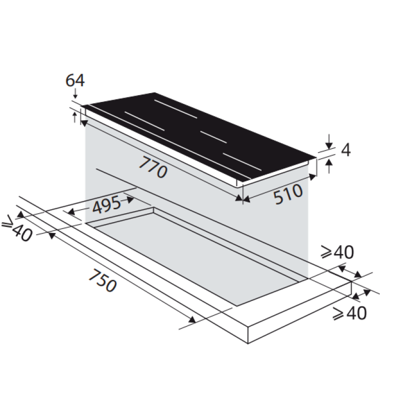 Induktsioonplaat Brandt BPI384HUB - Image 3
