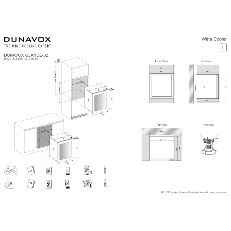 Integreeritav veinikülmik Dunavox DAVG-32.80DB.TO Horizon - Image 5