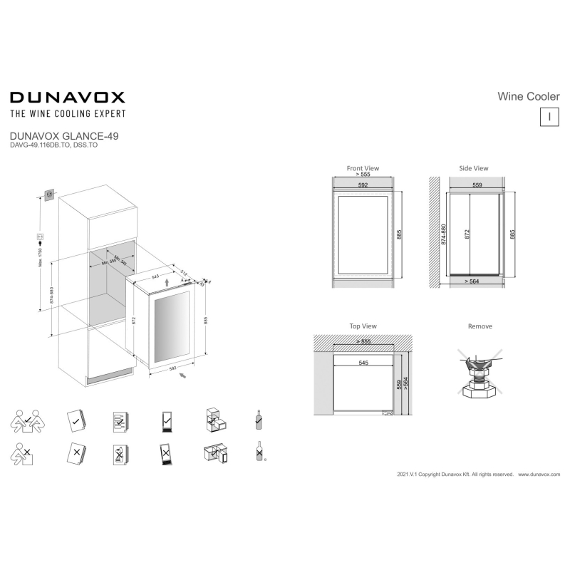 Integreeritav veinikülmik Dunavox DAVG-49.116DB.TO - Image 5