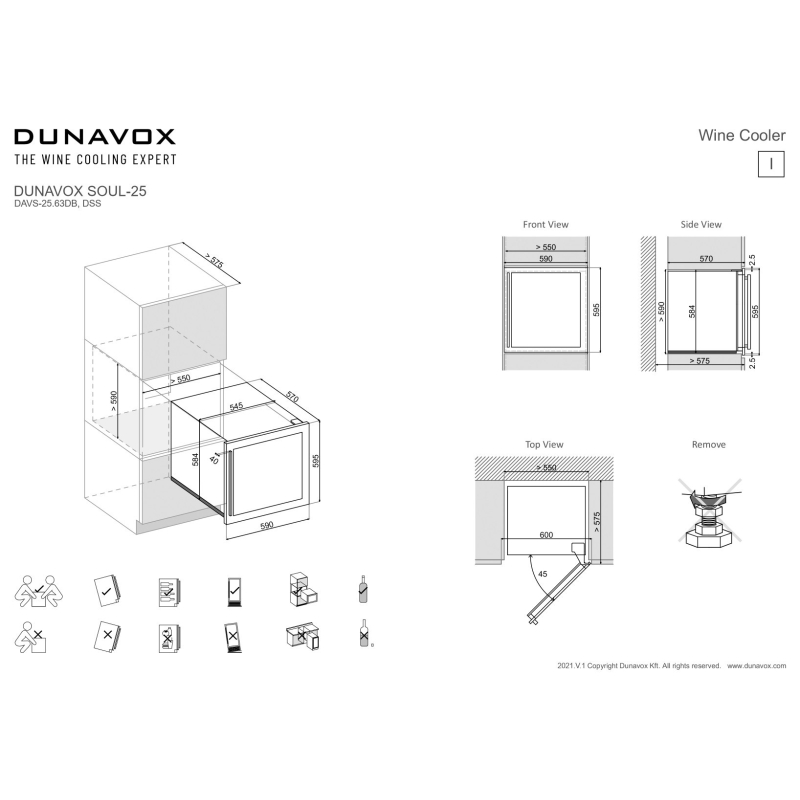 Integreeritav veinikülmik Dunavox DAVS-25.63DMB matt must - Image 8