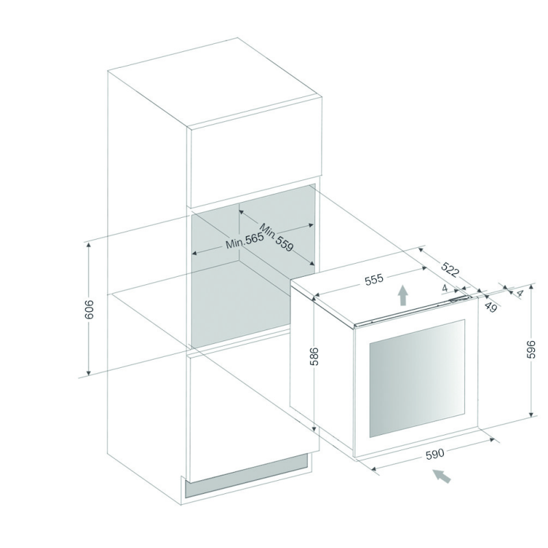 Integreeritav veinikülmik Dunavox DVH-25.65DB.TO Horizon - Image 6