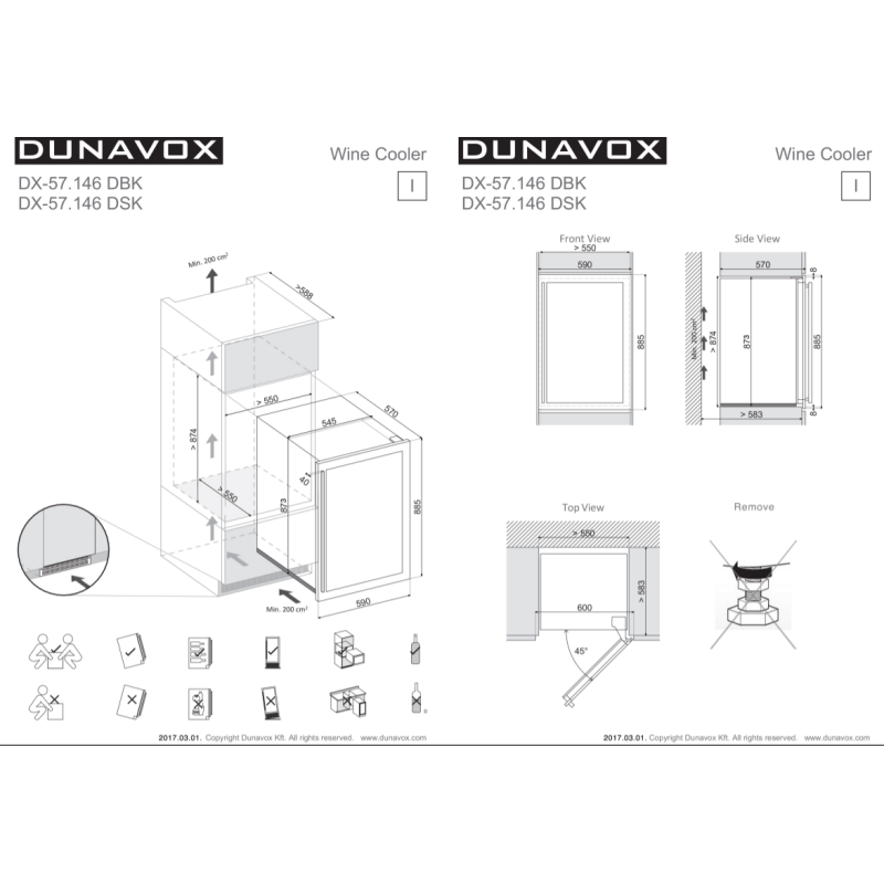 Integreeritav veinikülmik Dunavox DX57.146DWK - Image 3