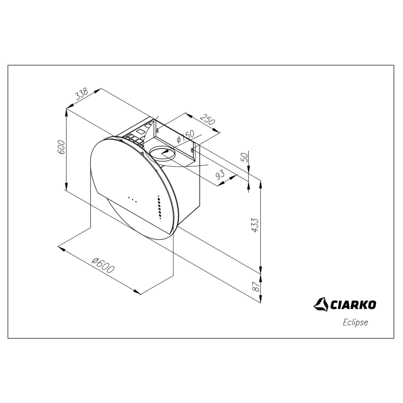 Õhupuhastaja Ciarko Design Eclipse valge/kuld - Image 5
