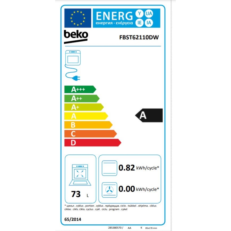 Gaasipliit elektriahjuga Beko FBST62110DW - Image 6