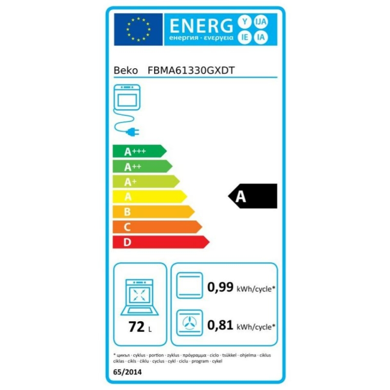 Gaasipliit elektriahjuga Beko FBMA61330GXDT - Image 7