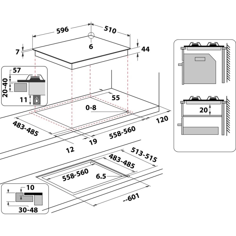 Gaasipliidiplaat Hotpoint HAGS61FWH - Image 4