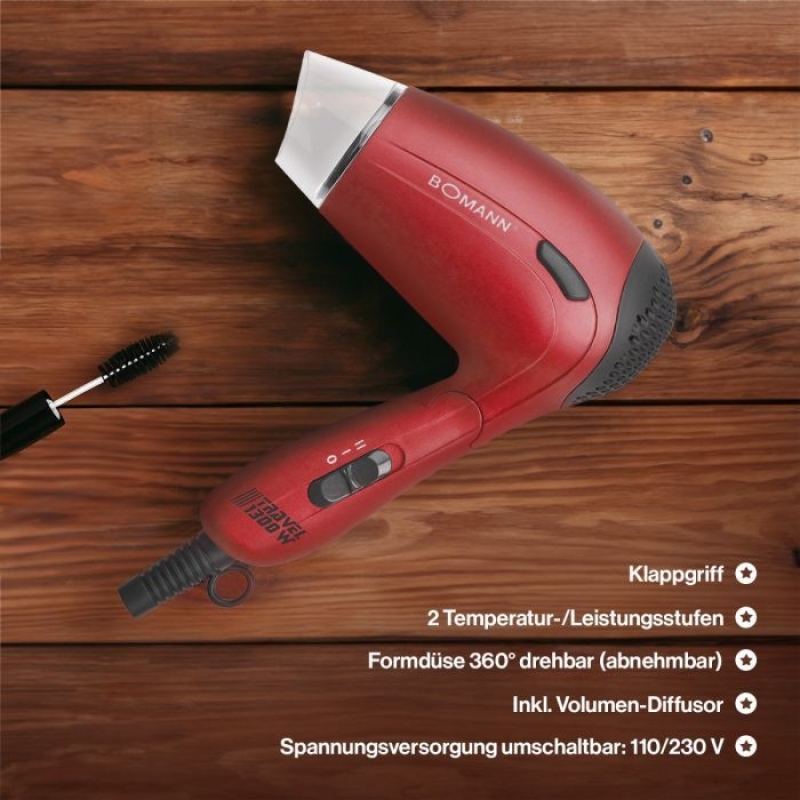Föön Bomann HTD8005CB metallikpunane - Image 4