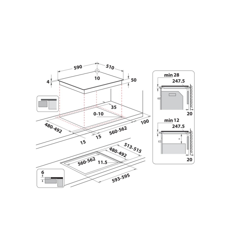 Induktsioonplaat Whirlpool WFS7560NEBM must matt - Image 4