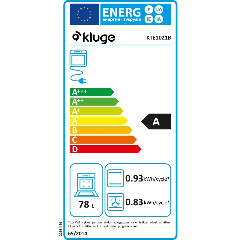 Integreeritav ahi Kluge KTE1021B - Image 6
