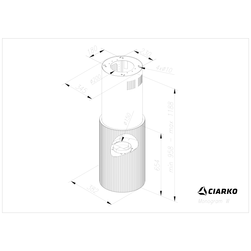 Õhupuhastaja Ciarko Design Monogram Isola SmartLink kuld - Image 4