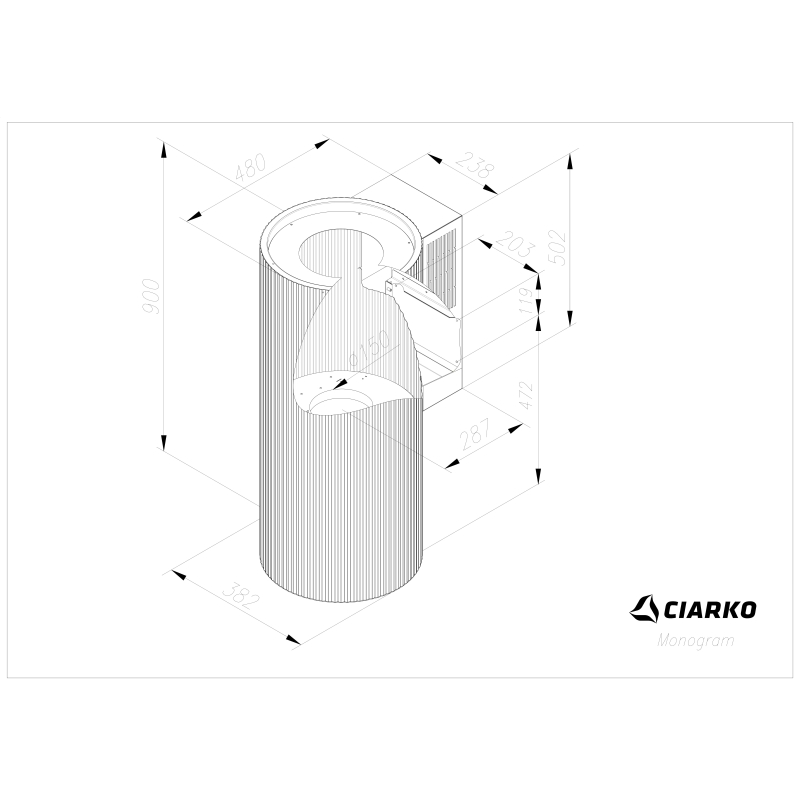 Õhupuhastaja Ciarko Design Monogram SmartLink valge - Image 3