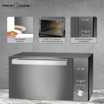 Mikrolaineahi vertikaalselt avaneva uksega Proficook MWG1204 - Image 4