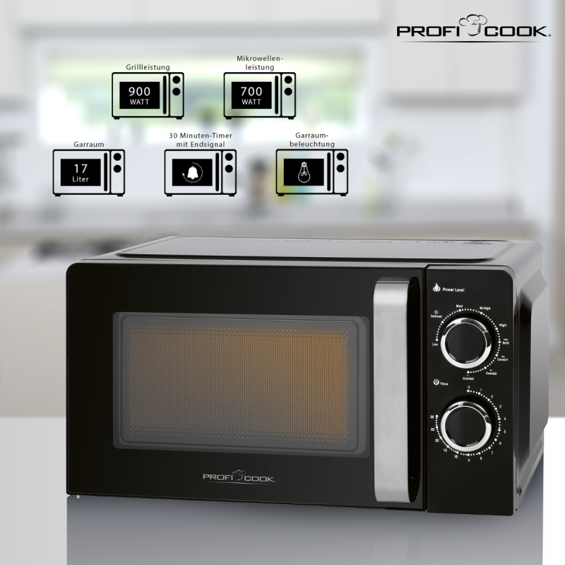 Mikrolaineahi ProfiCook MWG1208 must - Image 2