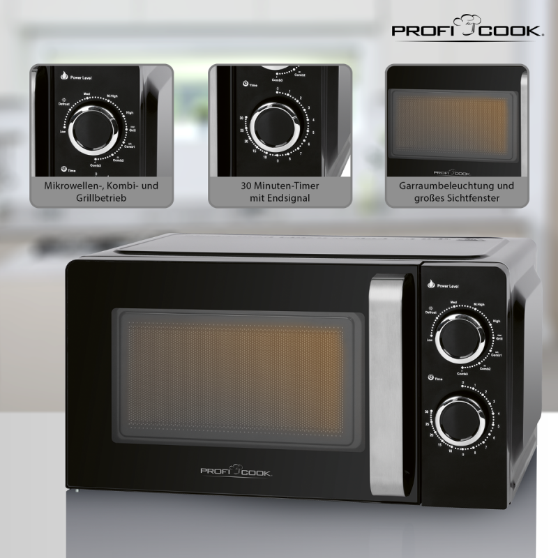 Mikrolaineahi ProfiCook MWG1208 must - Image 4