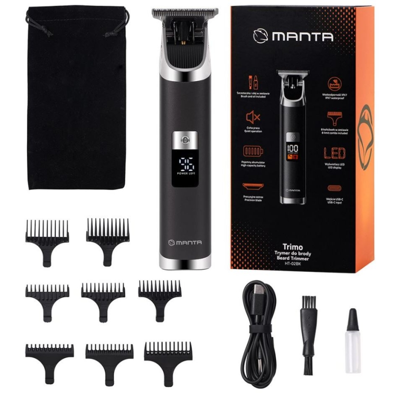 Juuste- ja habemetrimmer Manta HT02BK - Image 7