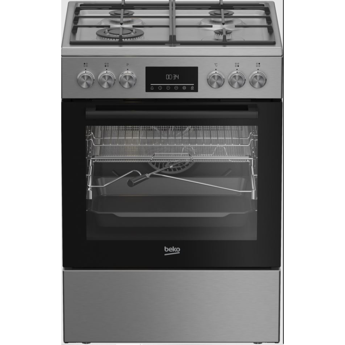 Gaasipliit elektriahjuga Beko FBMA61330GXDT