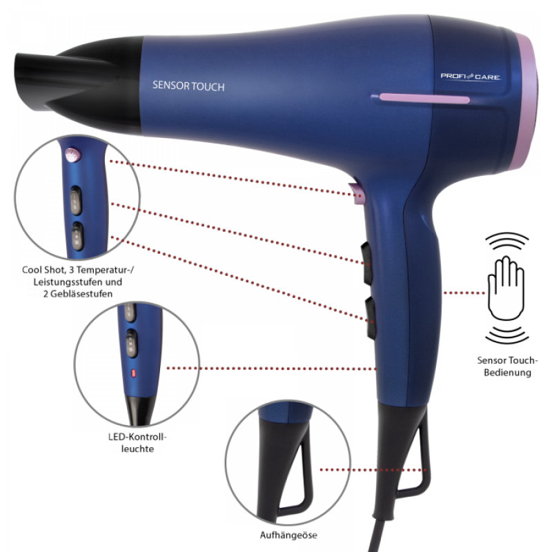 Föön sensor touch ProfiCare PCHTD3030 - Image 4