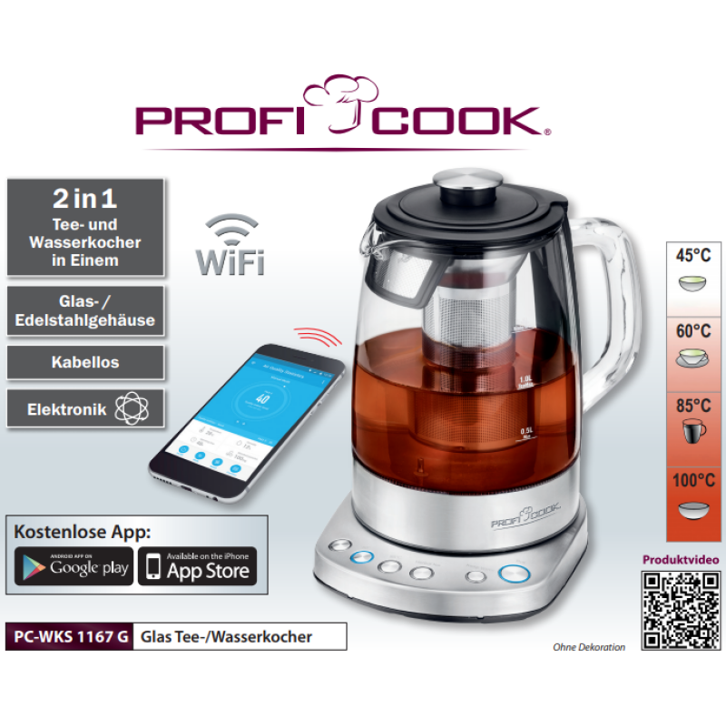 Wi-Fi veekeetja ProfiCook PCWKS1167G - Image 3