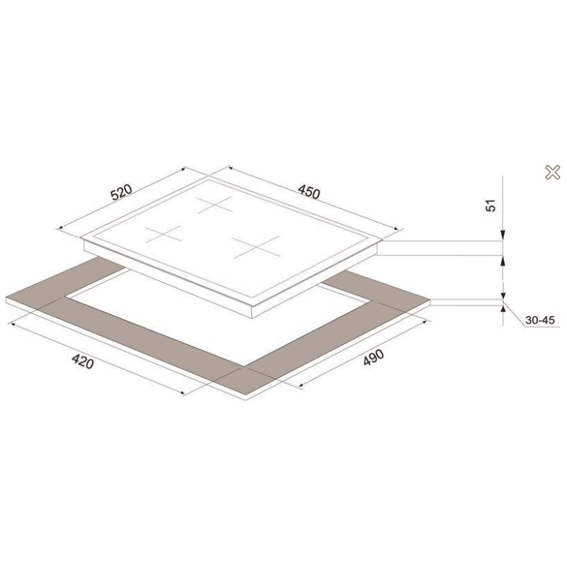 Gaasiplaat Schlosser PGH4511w - Image 2