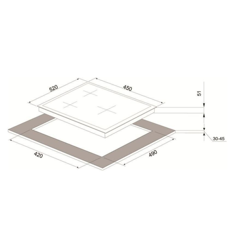 Gaasiplaat Schlosser PGH4511MFFD - Image 2