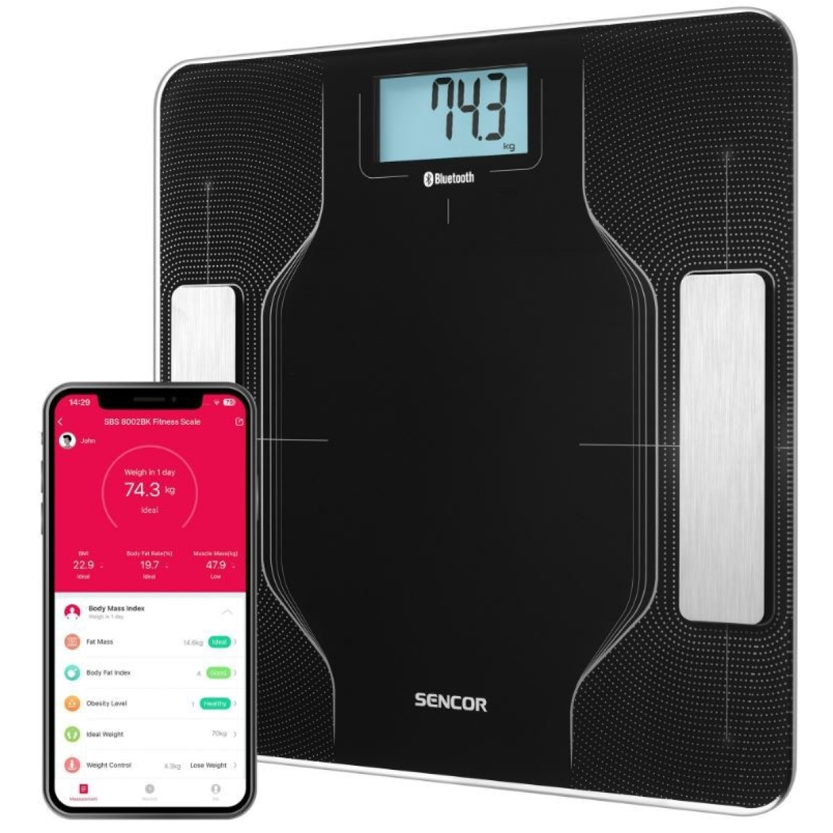 Nutikas fitnessikaal Sencor SBS8002BL