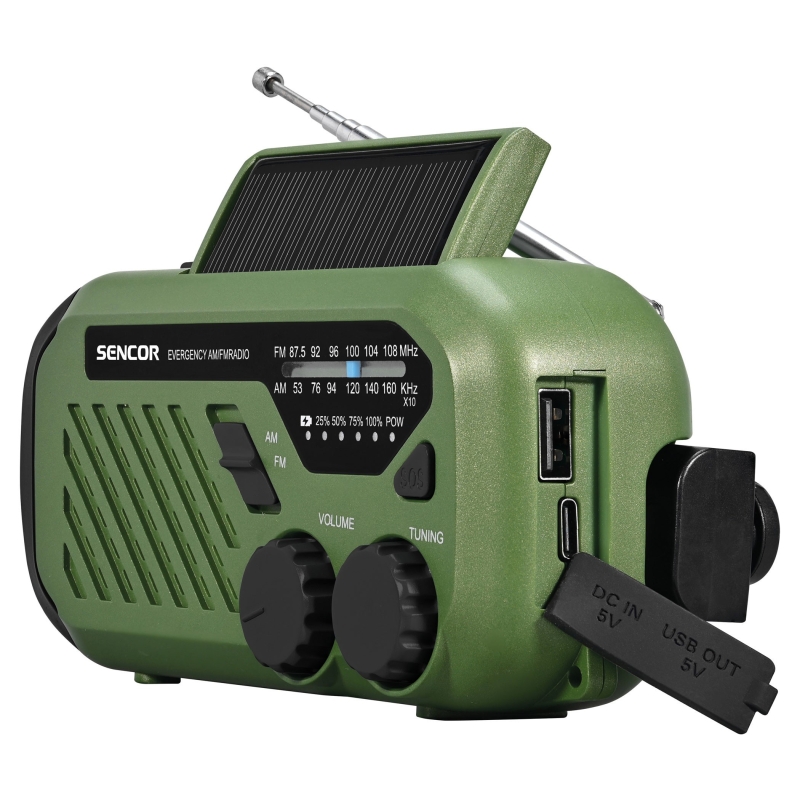 Päikesepatarei ja dünamoga raadio Sencor SRD1000SCLGR - Image 2