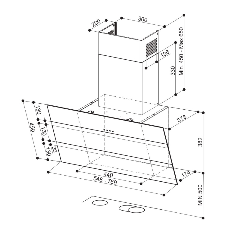 Õhupuhastaja Faber Steelmax EV8 BK/X A55 - Image 3