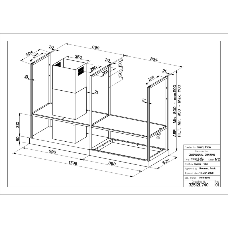 Õhupuhastaja Faber T-Shelf must - Image 4