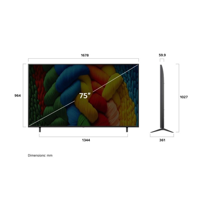 LG 75NANO80A3B 75" NanoCell 4K Smart TV - Image 3