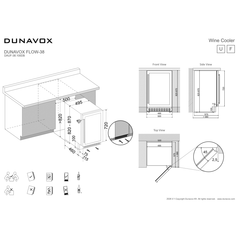 Veinikülmik Dunavox DAUF-38.100DB.TO - Pilt 6